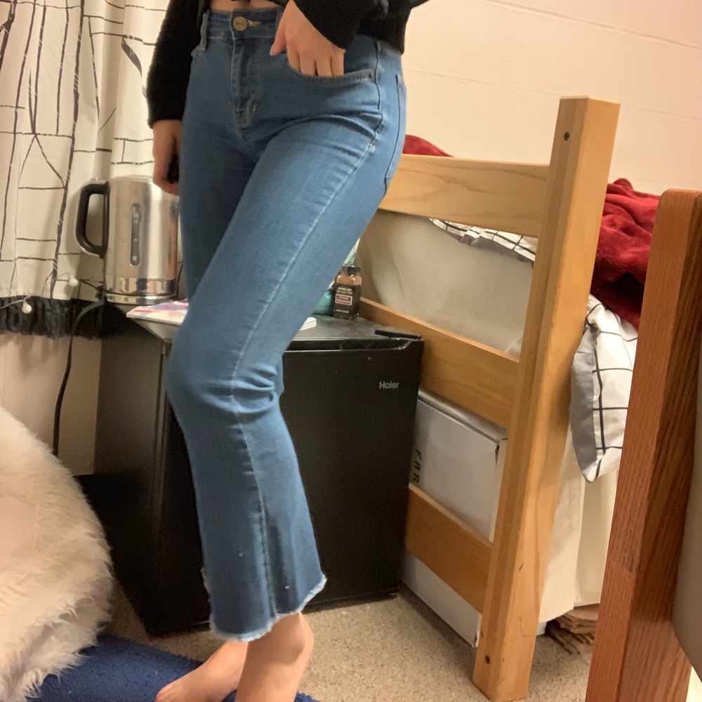 flare denim jean from revolve